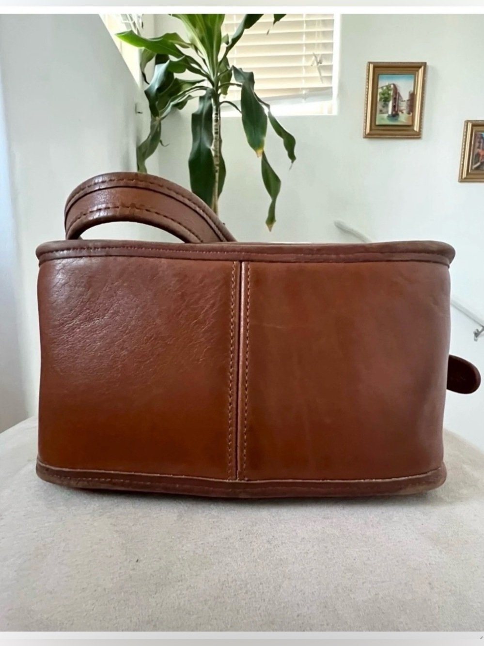 Vintage COACH Janice Legacy Leather Crossbody Shoulder Bag Brown British Tan USA - Picture 9 of 14